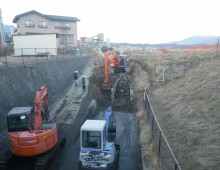 水路の改修工事